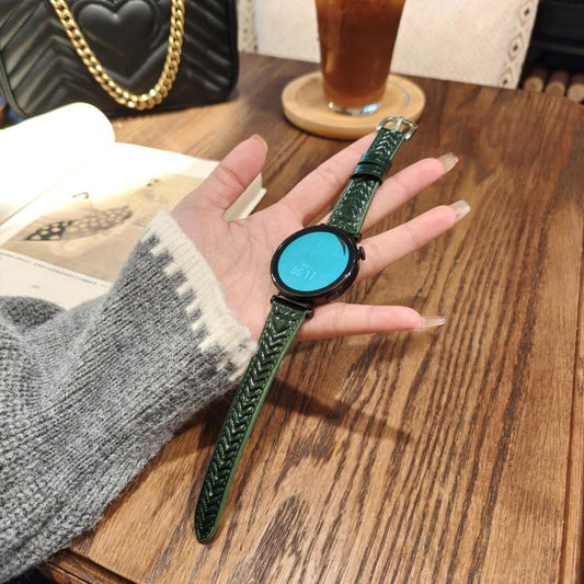 For Xiaomi Watch S4 Heart-Shaped Embossed 22mm Leather Watch Band(Forest Green) by bashfashion