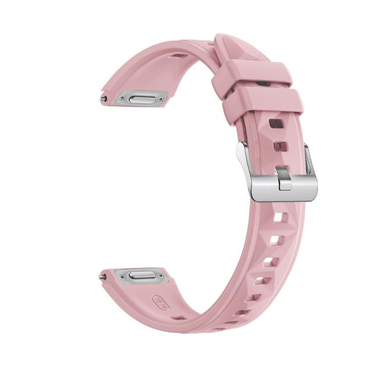 For Huawei Watch GT 5 41mm Press Button Connector 18mm Silicone Watch Band(Pink) by bashfashion