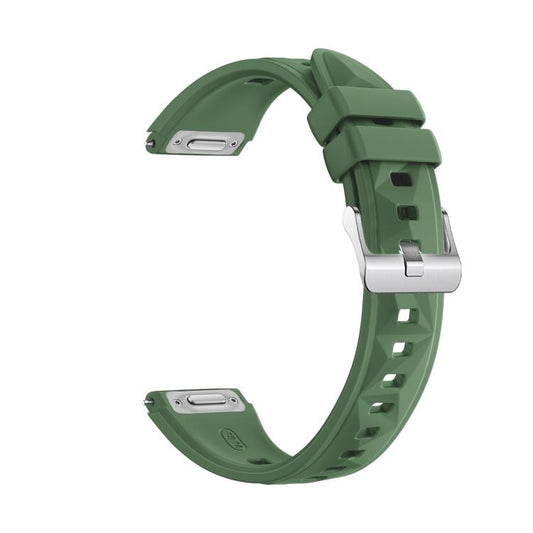 For Huawei Watch GT 5 41mm Press Button Connector 18mm Silicone Watch Band(Spruce Green) by bashfashion