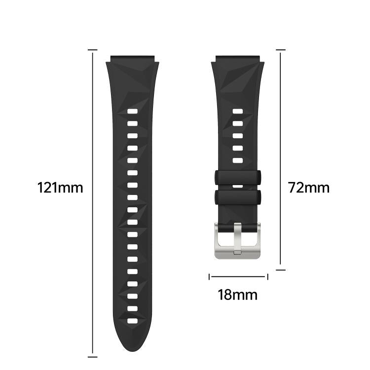 For Huawei Watch GT 5 41mm Press Button Connector 18mm Silicone Watch Band(Starlight) by bashfashion