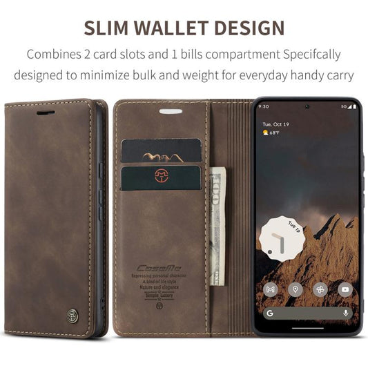For Google Pixel 9a CaseMe 013 Multifunctional Horizontal Flip Leather Phone Case(Coffee) by CaseMe