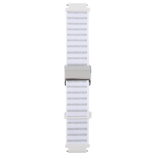 For Google Pixel Watch 1 / 2 / 3 41mm Magnetic Buckle Reflective Nylon Watch Band(White) by bashfashion
