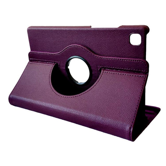 For Samsung Galaxy Tab A7 Lite 8.7 ENKAY 360 Degree Rotation Litchi Leather Smart Tablet Case(Dark Purple) by ENKAY