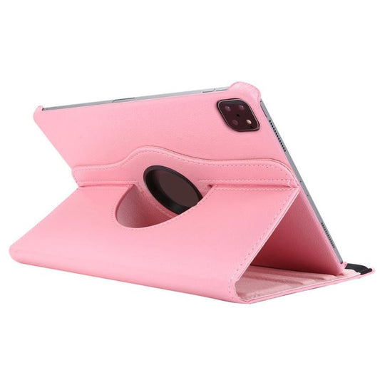 For iPad Pro 11 2025 / 2024 ENKAY 360 Degree Rotation Litchi Leather Smart Tablet Case(Pink) by ENKAY