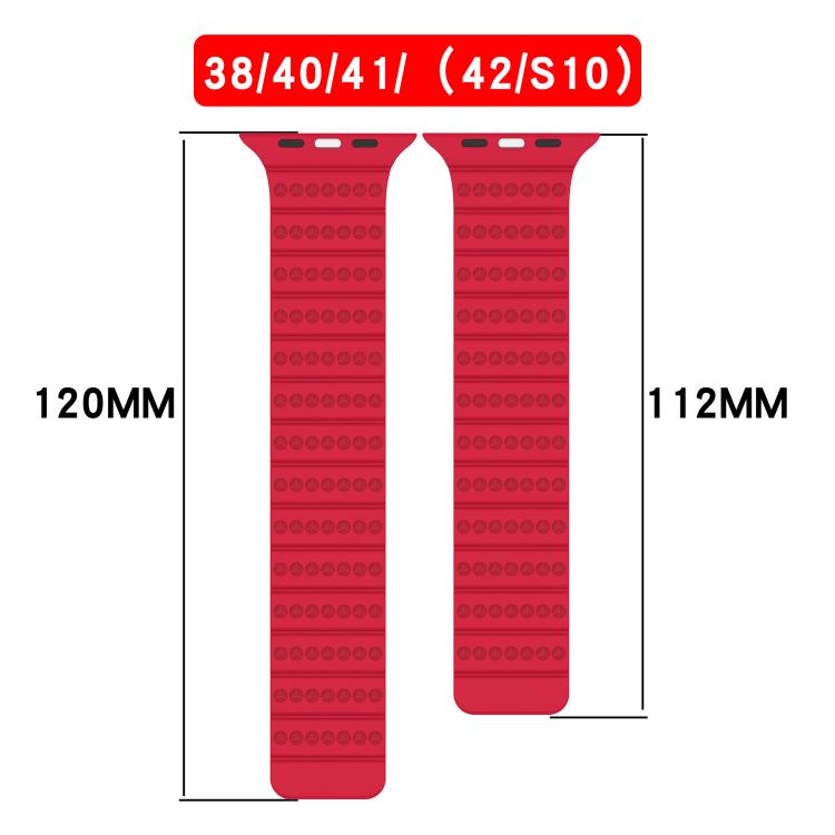 For Apple Watch 42mm / 41mm / 40mm / 38mm Honeycomb Magnetic Watch Band(Gray Orange) by bashfashion