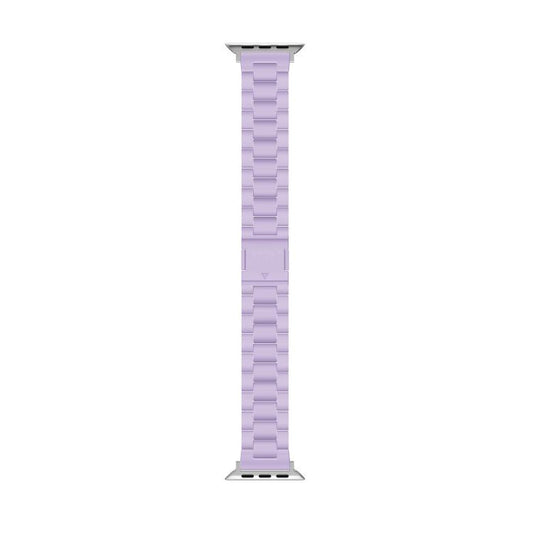 For Apple Watch 42mm / 41mm / 40mm / 38mm Candy Three-bead Magnetic Buckle PC Watch Band(Light Purple) by bashfashion
