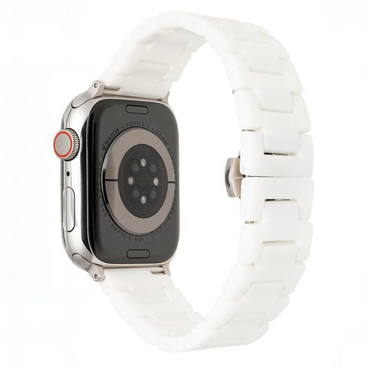 For Apple Watch 42mm / 41mm / 40mm / 38mm Tank Grain Ceramics Watch Band(White) by bashfashion