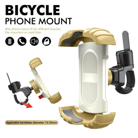 Z012 360 Degree Rotation Universal Cellphone Holder Motorcycle Bicycle Handlebar Phone Mount(Khaki) by bashfashion