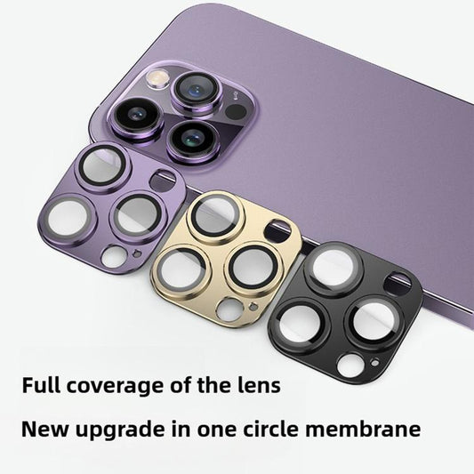 For iPhone 14 Pro Kalebol Armor Full-Coverage Metal Lens Ring Protector Film(Black) by Kalebol
