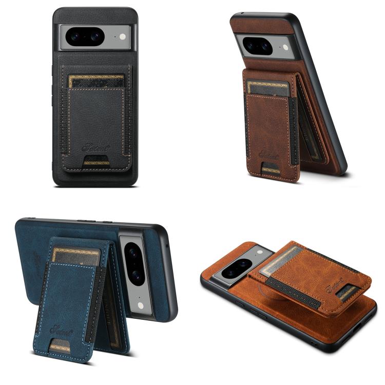 For Google Pixel 10 Pro XL Suteni H17 Litchi Texture Leather Magnetic Detachable Wallet Phone Case(Brown) by Suteni