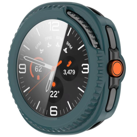 For Samsung Galaxy Watch8 Classic 46mm Tempered Film Integrated PC Watch Cover(Pine Green) by bashfashion