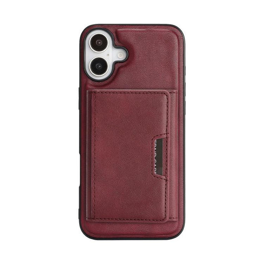 For iPhone 17 Kalebol Strong Magnetic MagSafe Tri-Fold Wallet Leather Phone Case(Red) by Kalebol