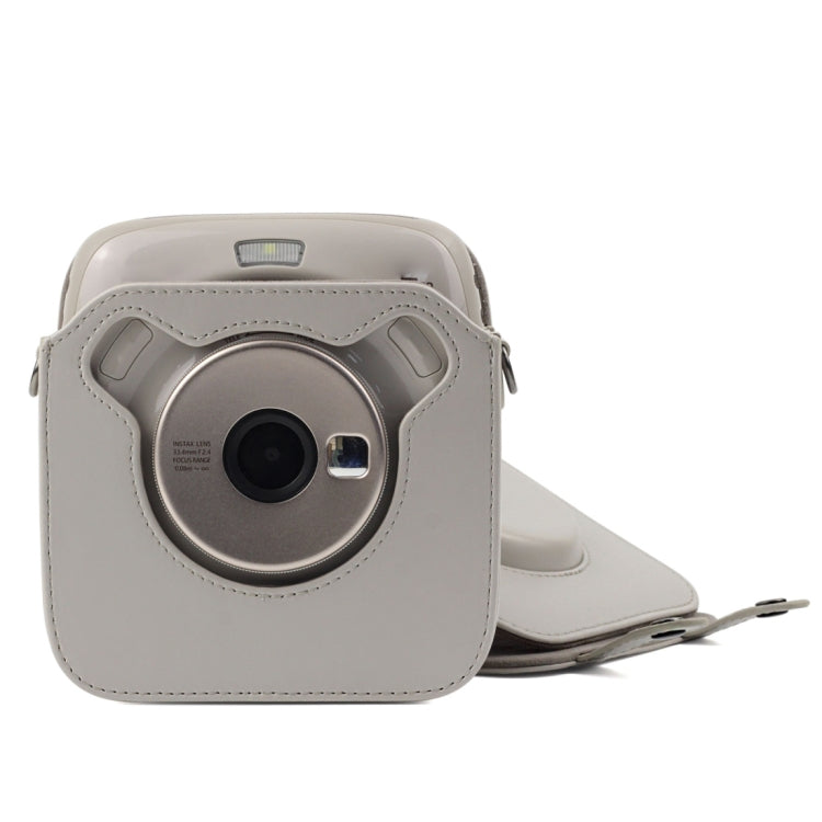 Full Body Camera PU Leather Case Bag with Strap for Fujifilm Instax Square SQ20(White) by bashfashion