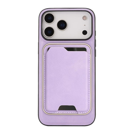 For iPhone 17 Pro Max Kalebol Slim MagSafe Ring Magnetic Card Bag Leather Phone Case(Purple) by Kalebol