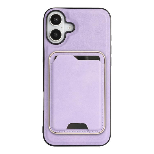 For iPhone 17 Kalebol Slim MagSafe Ring Magnetic Card Bag Leather Phone Case(Purple) by Kalebol