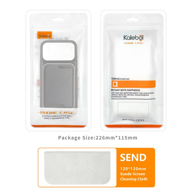 For iPhone 17 Pro Kalebol Slim MagSafe Ring Magnetic Card Bag Leather Phone Case(Blue) by Kalebol