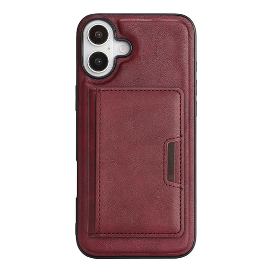 For iPhone 17 Kalebol Strong MagSafe Magnetic Two-Fold Card Bag Leather Phone Case(Red) by Kalebol