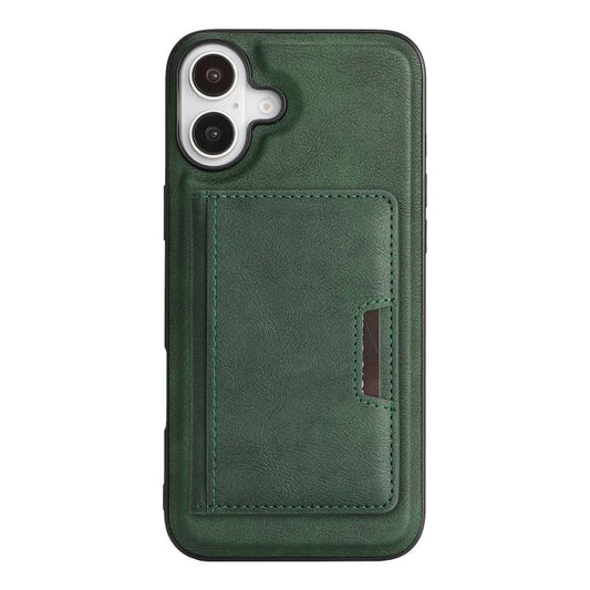 For iPhone 17 Kalebol Strong MagSafe Magnetic Two-Fold Card Bag Leather Phone Case(Green) by Kalebol