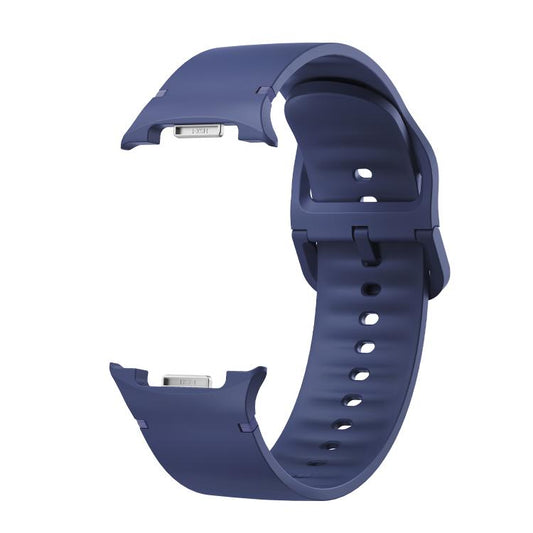 For Samsung Galaxy Watch8 / Watch8 Classic Solid Color Stitched Silicone Watch Band, Size:M(Midnight Blue) by bashfashion