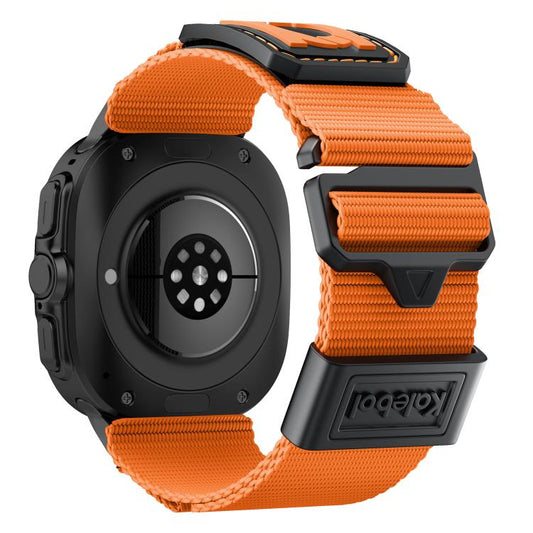 For Samsung Galaxy Watch Ultra 47mm / Ultra 2025 Kalebol Braided Nylon Sport Watch Band(Orange) by Kalebol