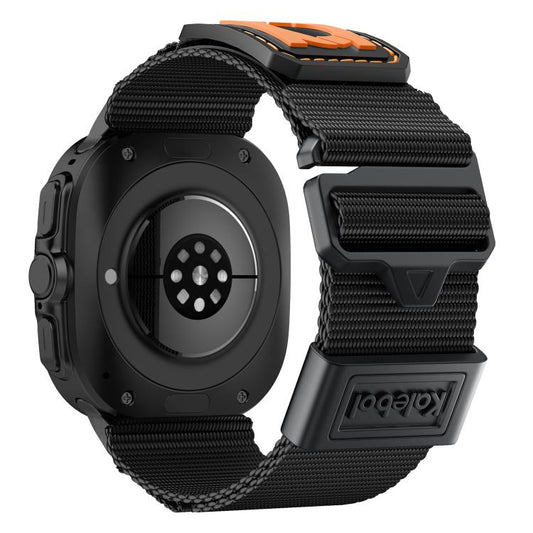 For Samsung Galaxy Watch Ultra 47mm / Ultra 2025 Kalebol Braided Nylon Sport Watch Band(Black) by Kalebol