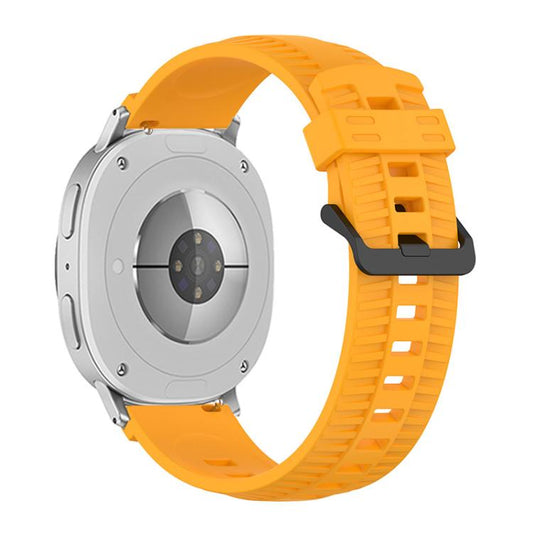 For Samsung Galaxy Watch8 / Watch8 Classic Tire Texture Silicone Watch Band(Amber Yellow) by bashfashion