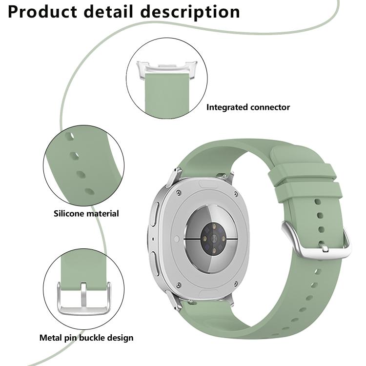 For Samsung Galaxy Watch8 / Watch8 Classic Round Tail Silicone Watch Band(Ice Green) by bashfashion