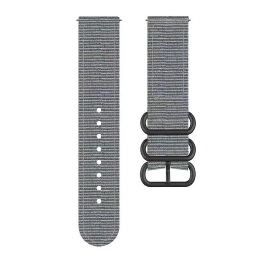 For Garmin Venu X1 Ring Buckle Nylon Canvas Watch Band(Gray) by bashfashion