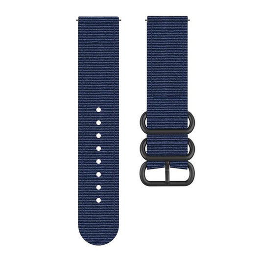 For Garmin Venu X1 Ring Buckle Nylon Canvas Watch Band(Midnight Blue) by bashfashion