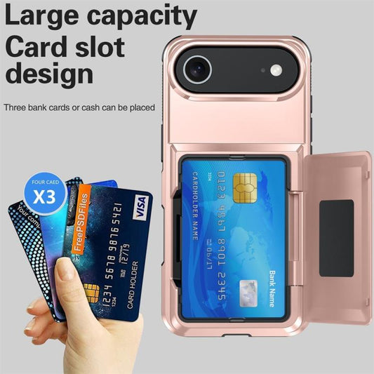 For iPhone Air Kalebol Flip Card Wallet Holder Shockproof Phone Case(Red) by Kalebol