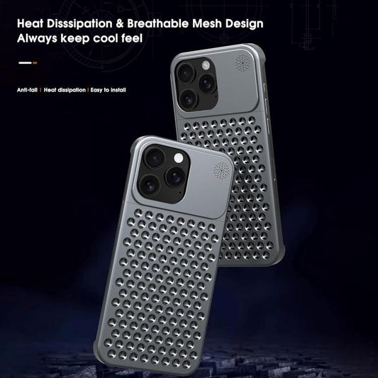 For iPhone 16 Pro Max Kalebol Aromatherapy Aluminum Alloy Cooling Phone Case(Gray) by Kalebol