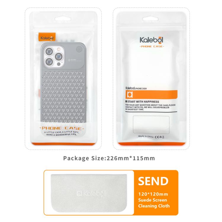 For iPhone 16 Kalebol Aromatherapy Aluminum Alloy Cooling Phone Case(Gray) by Kalebol