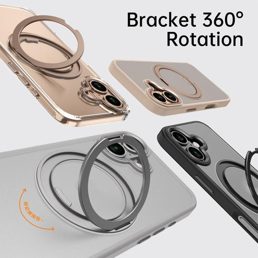 For iPhone 16 Plus Kalebol Rotating Magnetic Holder MagSafe Phone Case(Blue) by Kalebol