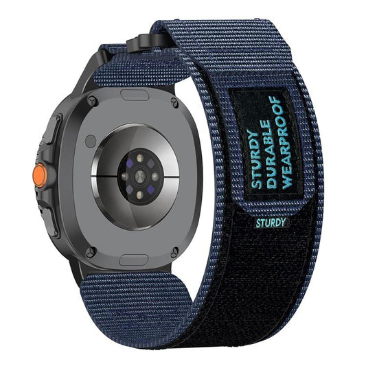 For Samsung Galaxy Watch8 / Watch8 Classic Two Sections Nylon Hook And Loop Fastener Watch Band(Blue) by bashfashion