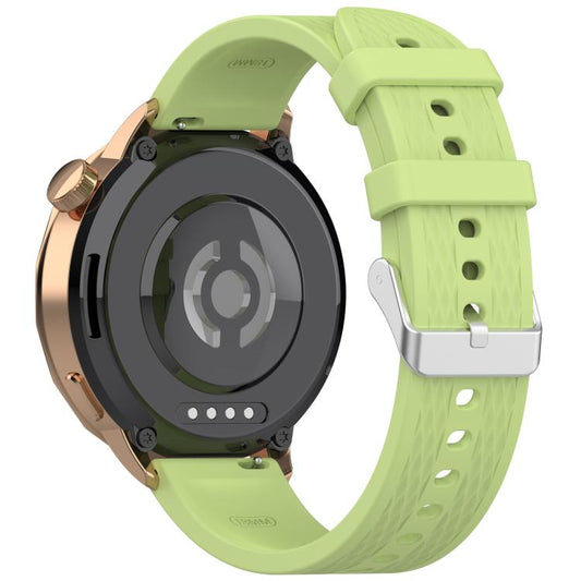 For OnePlus Watch 3 43mm Rhombic Texture Groove Silicone Watch Band(Lime) by bashfashion