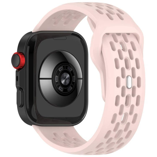 For Huawei Watch Fit4 / Fit4 Pro / Fit3 Mesh Silver Reverse Steel Buckle Silicone Watch Band(Light Pink) by bashfashion