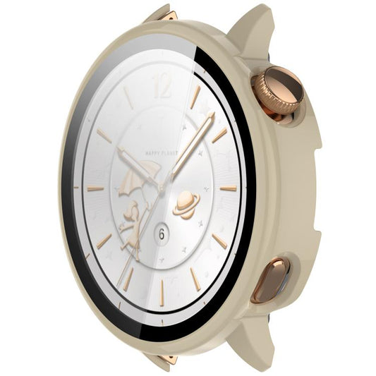 For OnePlus Watch 3 43mm Tempered Film Integrated PC Watch Protective Cover(Ivory White) by bashfashion