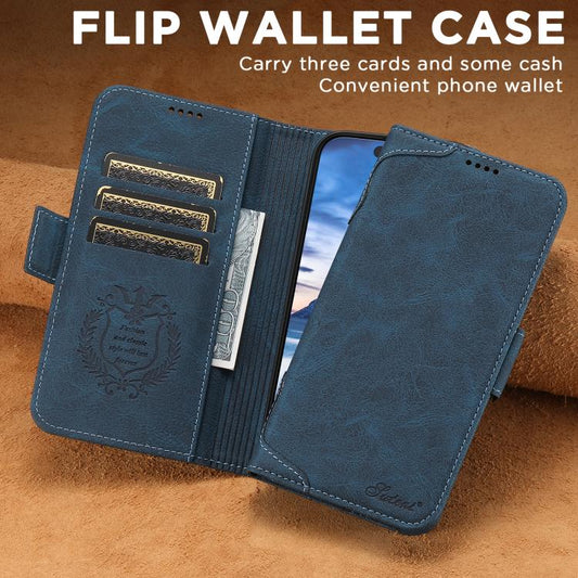 For iPhone 17 SUTENI J07 Multifunctional Horizontal Flip Magsafe Leather Phone Case(Blue) by Suteni
