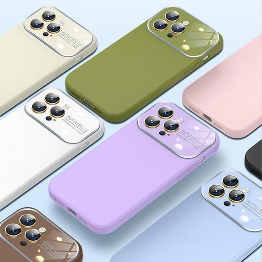 For iPhone 16 Pro Max Kalebol Large Windows Frosted Liquid Silicone Phone Case(Cangling Green) by Kalebol