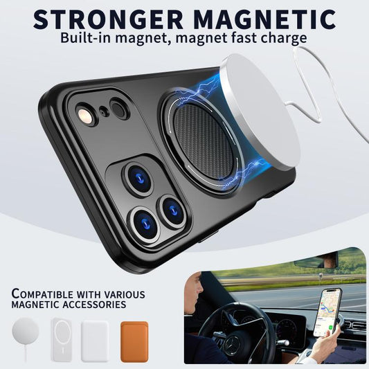 For iPhone 17 Pro Kalebol Magnetic MagSafe Rotation Holder PC Phone Case(Black) by Kalebol