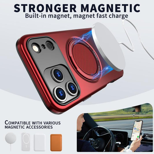 For iPhone 17 Pro Kalebol Magnetic MagSafe Rotation Holder PC Phone Case(Red) by Kalebol