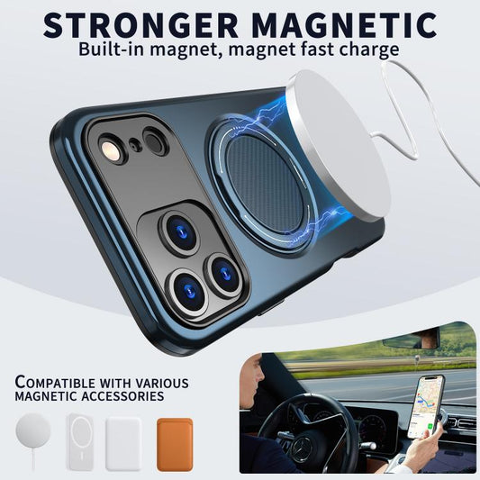 For iPhone 17 Pro Kalebol Magnetic MagSafe Rotation Holder PC Phone Case(Blue) by Kalebol