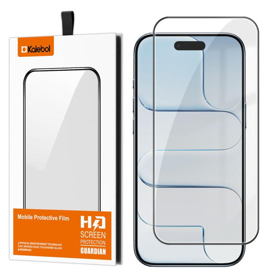 For iPhone Air Kalebol High-Aluminum Screen-Printed Full-Coverage Anti-Fingerprint Black-Bordered HD Tempered Glass Film by Kalebol