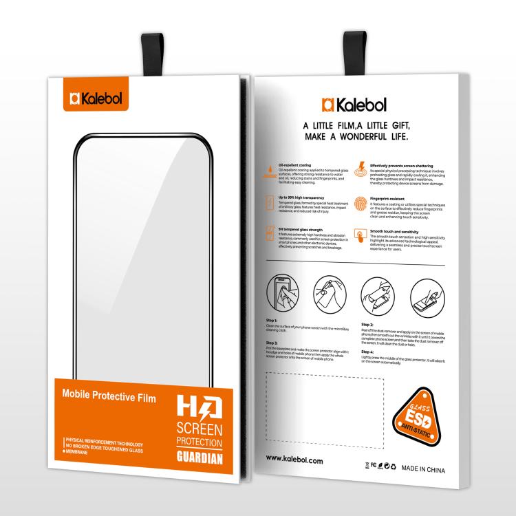 For iPhone 11 Kalebol High-Aluminum Screen-Printed Full-Coverage Anti-Fingerprint Black-Bordered HD Tempered Glass Film by Kalebol