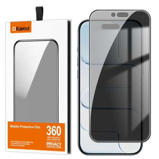 For iPhone Air Kalebol High-Aluminum Screen-Printed Full-Coverage Black-Border Privacy Tempered Glass Film by Kalebol