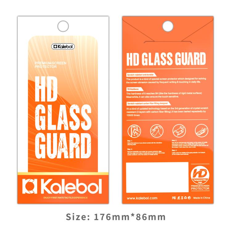 For iPhone 16 Plus Kalebol 10pcs High-Aluminum Semi-Screen Anti-Fingerprint HD Tempered Glass Film by Kalebol