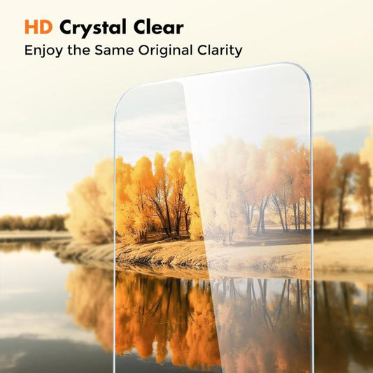 For iPhone 13 Kalebol 10pcs High-Aluminum Semi-Screen Anti-Fingerprint HD Tempered Glass Film by Kalebol