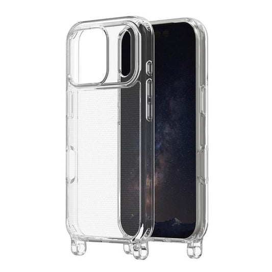 For iPhone 17 Pro Kalebol Minimalist Transparent Lanyard Integrated Phone Case(Transparent) by Kalebol