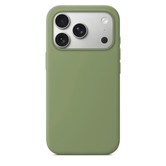 For iPhone 17 Pro Max Crossbody Imitation Nylon Magnetic Liquid Pop-Up Animation Liquid Silicone Phone Case(Light Jade Green) by Kalebol