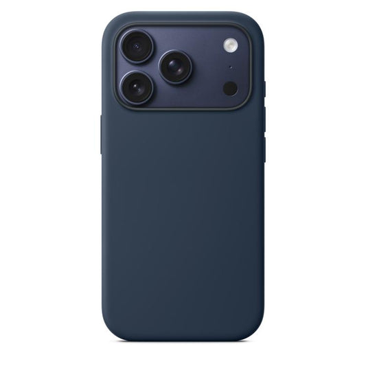 For iPhone 17 Pro Crossbody Imitation Nylon Magnetic Liquid Pop-Up Animation Liquid Silicone Phone Case(Midnight) by Kalebol